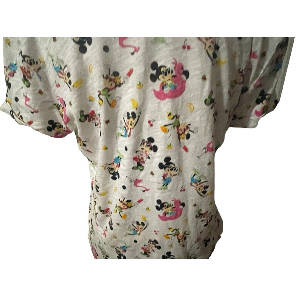 Disney Parks Mickey and Minnie Scoop Neck Shirt Women’s Small Summertime Fun New - Picture 9 of 16